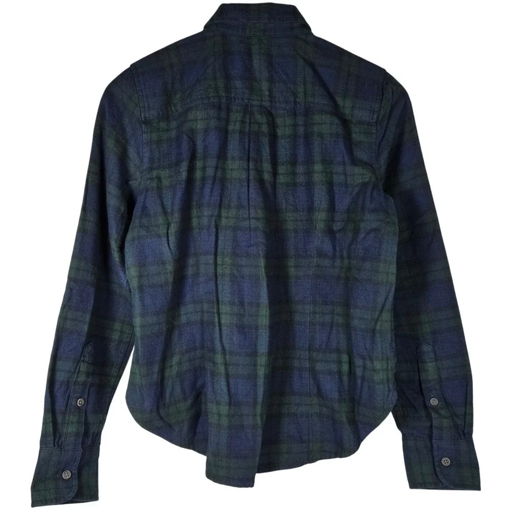 J. Crew Embellished shrunken button-up shirt tartan brushed cotton oxford 4 NWT‎